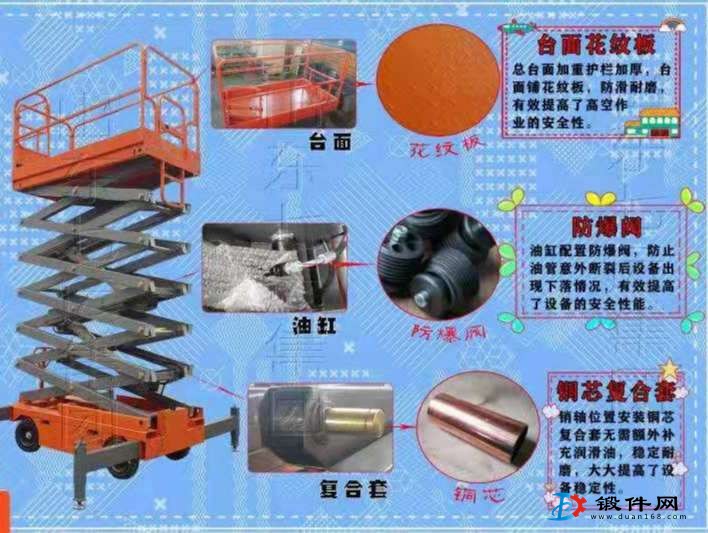 合肥防爆移動剪叉式升降機(jī)液壓電動登高升降平臺